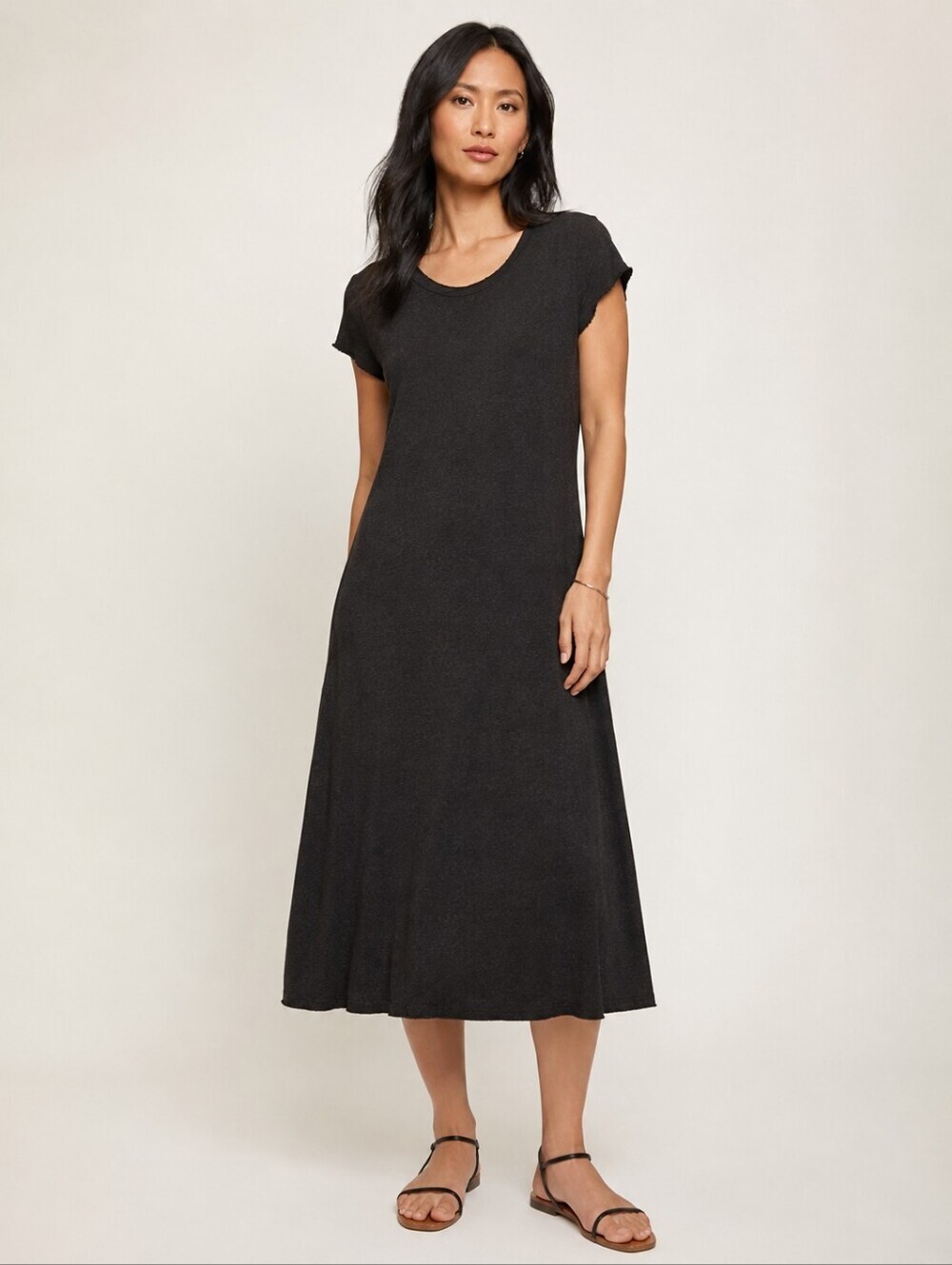 ❤️ EILEEN FISHER JERSEY MIDI DRESS, SMALL